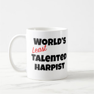 Caneca De Café Menos talentoso Presente de Túmulos de Harpist