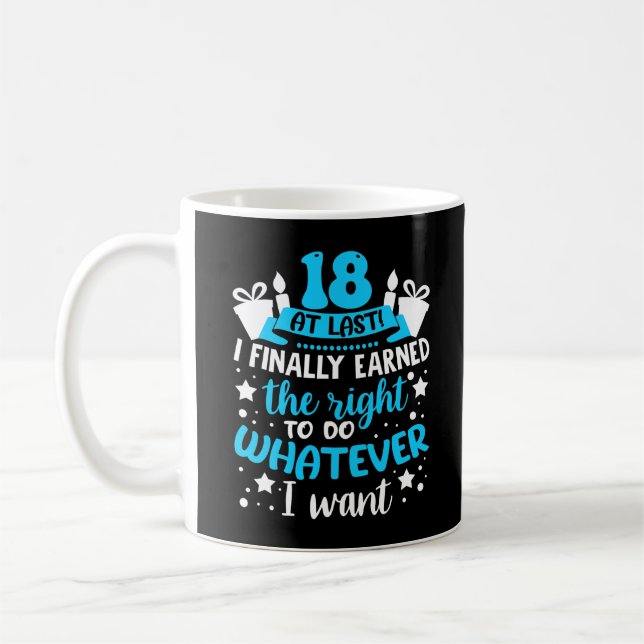 Caneca De Café Mens 18º aniversário de presentes para mães de 18  (Esquerda)