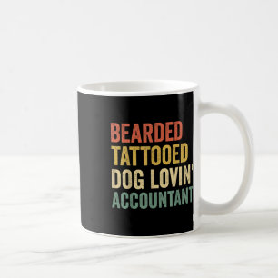 Caneca De Café Mens Bearded Tatuooon Dog Lovin Contabilista