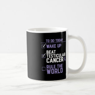 Caneca De Café Mens Bebem o Cancer Testicular governa o mundo