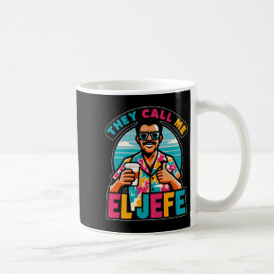 Caneca De Café Mens Chamam-Me El Jefe O Chefe Do Fundo Espanhol