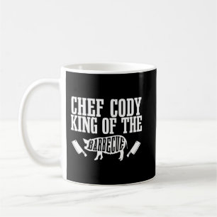 Caneca De Café Mens Chef Cody é o rei do Grillin CHURRASCO Barbec