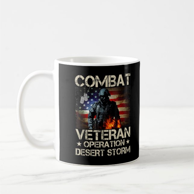Caneca De Café Mens Combat Veteran Operation Desert Storm Soldier (Esquerda)