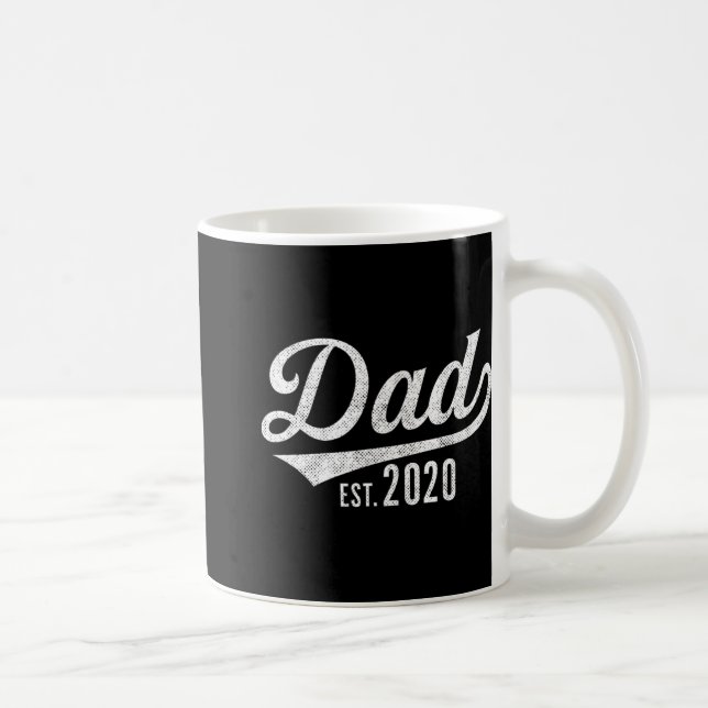 Caneca De Café Mens Dad Est. 2020 Shirt - Expecting Baby Fathers  (Direita)