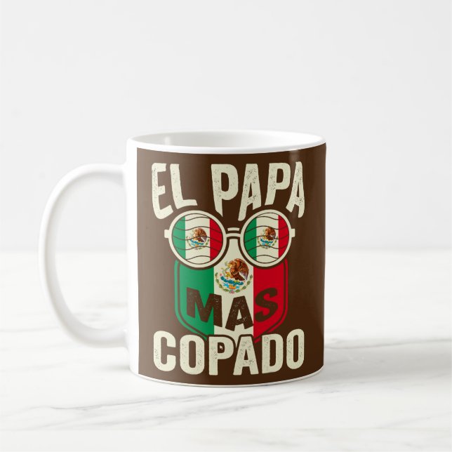 Caneca De Café Mens El Papa Mas Copado Pai Mexicano E Marido (Esquerda)