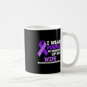 Caneca De Café Mens Eu Visto Roxo Em Memória Da Minha Sobredosage