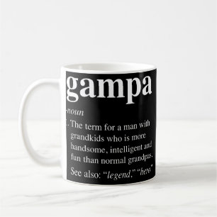 Caneca De Café Mens Gampa Definição Engraçada Noun Vovô Definido