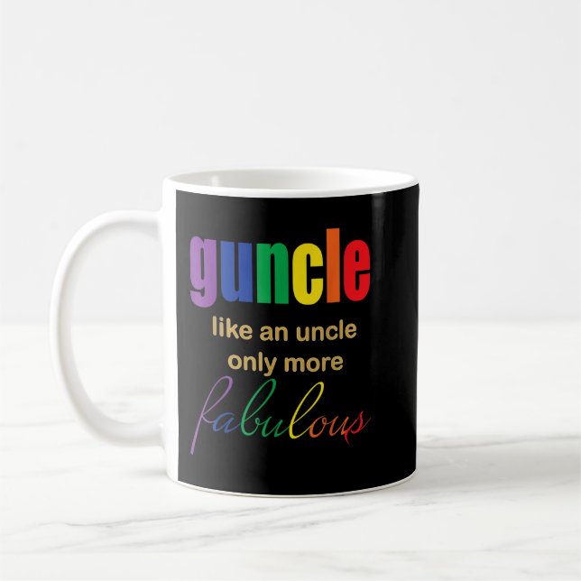 Caneca De Café Mens Gay Tio (Guncle) Mais Fabuloso (Esquerda)