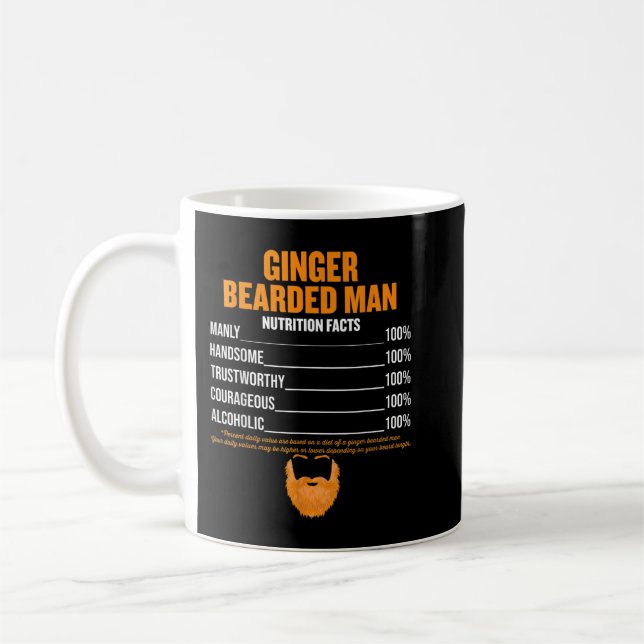 Caneca De Café Mens Ginger Bearded man nutrição sobre fatos ruiva (Esquerda)