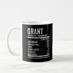 Caneca De Café Mens Grant Nutrição Nome Personalizado Shirt Engra