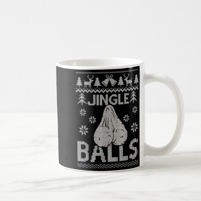 Caneca De Café Mens Jingle Adult 18+ Ugly Christmas Sweater  (Direita)