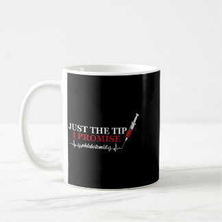 Caneca De Café Mens Just Tip Promise Syringe Phlebotomist Pulse