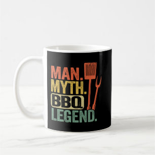 Caneca De Café Mens Man Myth CHURRASCO Legend Barbecue Griling Pa