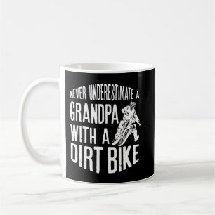 Caneca De Café Mens Nunca Subestimam Um Avô Com Uma Bicicleta De