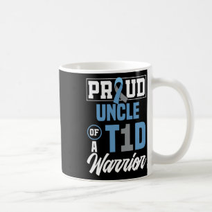 Caneca De Café Mens Orgulhosos Tio Do Guerreiro T1d Diabetes Awar