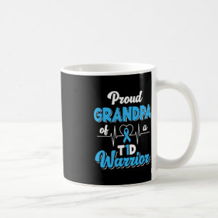 Caneca De Café Mens Orgulhosos Vovô De Um Guerreiro T1D Diabo