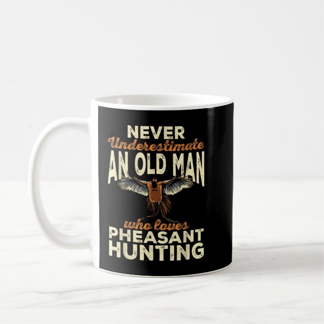 Caneca De Café Mens Pheasant Caçando Pássaros De Alarme (Esquerda)