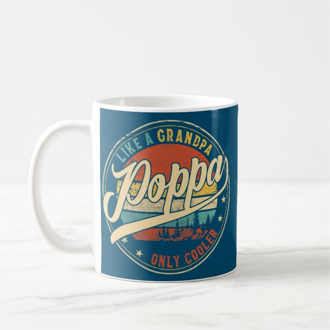 Caneca De Café Mens Poppa como um vovô só mais legal (Esquerda)