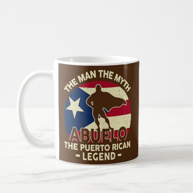 Caneca De Café Mens Porto Rico Abuelo O Homem Mita Porto Rico (Esquerda)