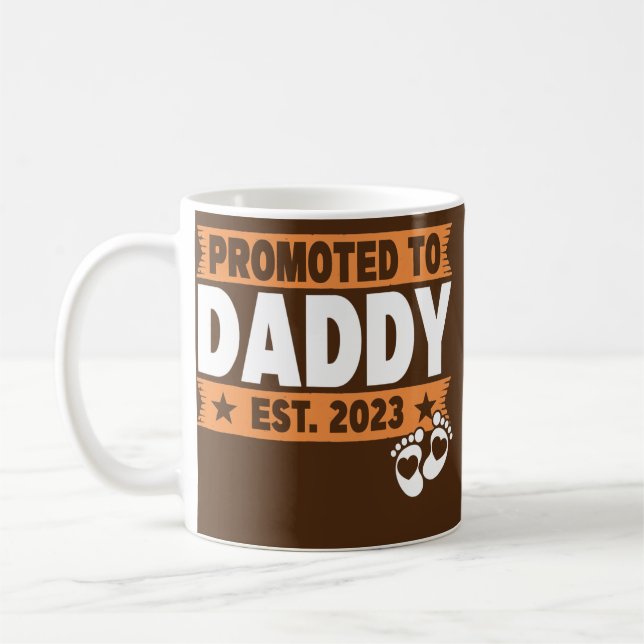 Caneca De Café Mens Promovidos Ao Pai 2023 Pela Primeira Vez (Esquerda)