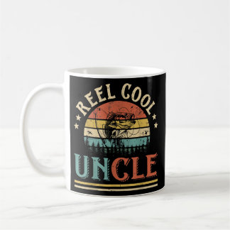 Caneca De Café Mens Reel Cool Uncle Men Fishing Lovers Vintage