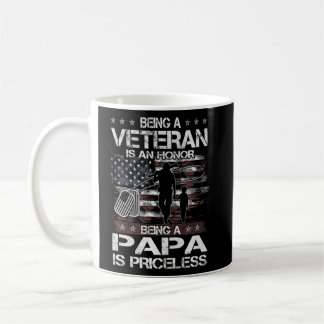 Caneca De Café Mens Ser Um Veterano É Uma Honra Papai Não Tem Pre