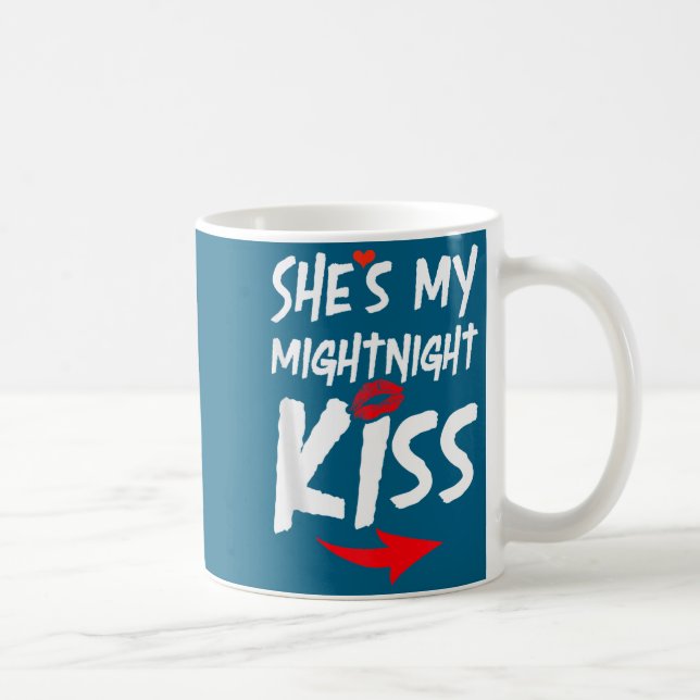 Caneca De Café Mens She's My Midnight Kiss Happy New Year Matchin (Direita)