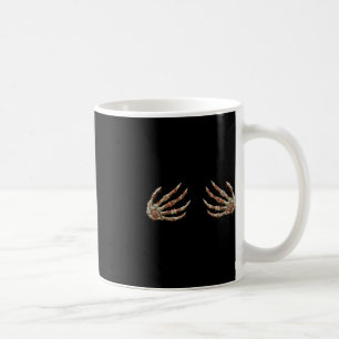 Caneca De Café Mens Skeleton Mãos Mulheres - Rocha de Halloween a