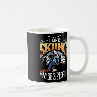 Caneca De Café Mens Ski Lover I Like Skiing And Maybe 3 People 
