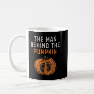 Caneca De Café Mens The Man Behind The Pumpkin Dad Halloween Preg