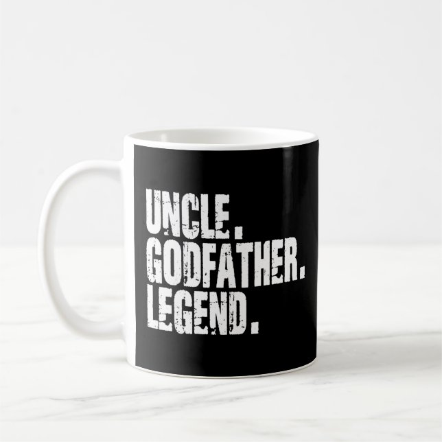 Caneca De Café Mens Tio Goddad Legend Nephew Niece Godchil (Esquerda)