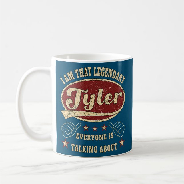 Caneca De Café Mens Tyler Eu Sou Aquele Lendário Tyler (Esquerda)