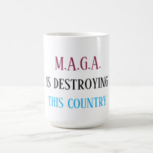 Caneca De Café Mensagem anti-MAGA