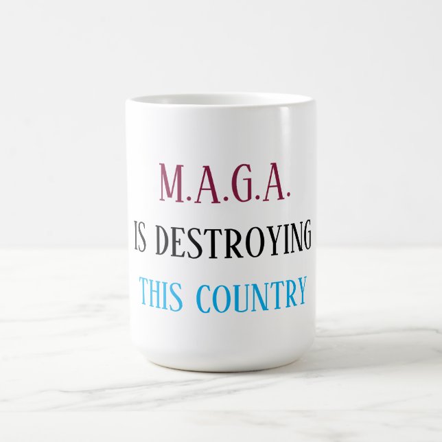 Caneca De Café Mensagem anti-MAGA (Centro)