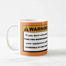 Caneca De Café Mensagem de advertência engraçada das citações da