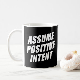 Caneca De Café Mensagem de Afirmação Mantra Assume Intenção Posit