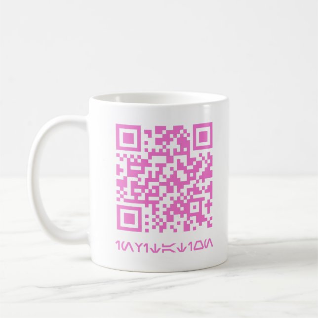 Caneca De Café Mensagem de código QR para a data HOCO.b (Esquerda)