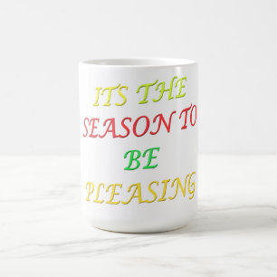 Caneca De Café Mensagem de logotipo sazonal do Natal