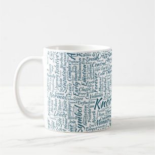 Caneca De Café Mensagem de MothssTexte Motif do Apêndice de Pergu