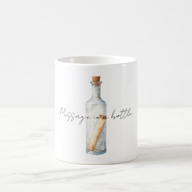 Caneca De Café Mensagem em uma Garrafa (Centro)