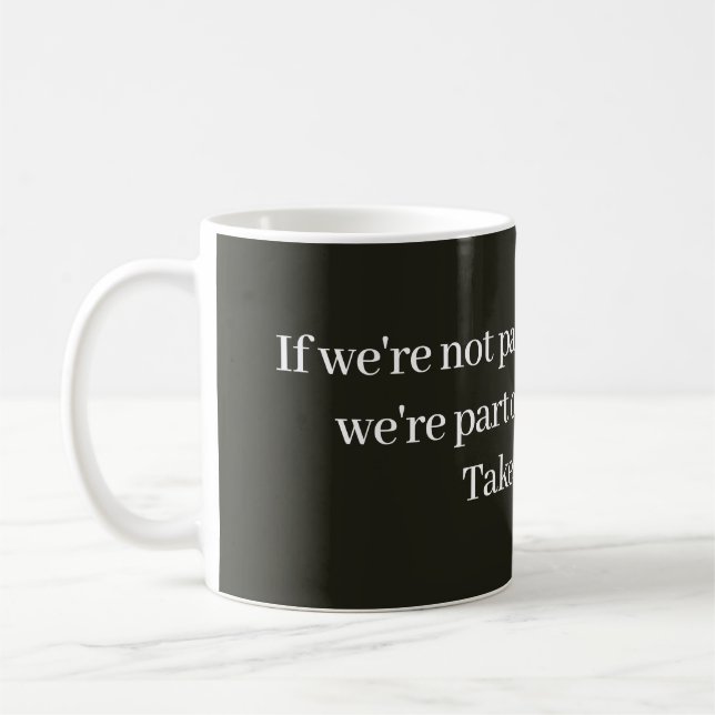 Caneca De Café Mensagem Focada na Solução (Esquerda)