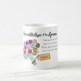 Caneca De Café Mensagem GrandMadre do Groom Personalizada Obrigad