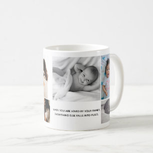 Caneca De Café Mensagem Inspiradora De Colagem De Fotos Da Famíli