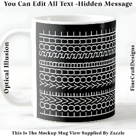 Caneca De Café Mensagem Oculta Amor à Sua Alma, Citação Personali