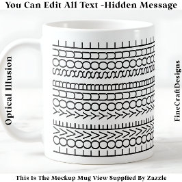 Caneca De Café Mensagem Oculta Amor à Sua Alma, Citação Personali