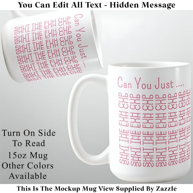 Caneca De Café Mensagem Oculta Fechar O Adulto Engraçado Da Fuh C (Criador carregado)