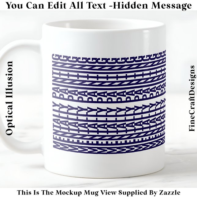 Caneca De Café Mensagem Oculta Para Qualquer Hobby, Mentalmente 1 (Criador carregado)