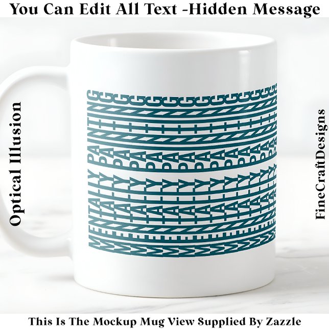 Caneca De Café Mensagem Oculta Para Qualquer Hobby, Mentalmente 1 (Criador carregado)