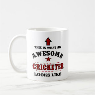 Caneca De Café Mensagem personalizada de críquete na retaguarda