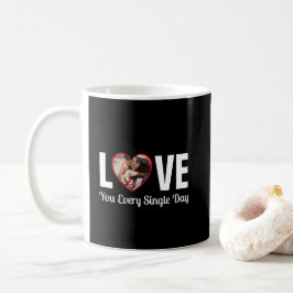 Caneca De Café Mensagem Personalizada de Foto e Amor do Namorados